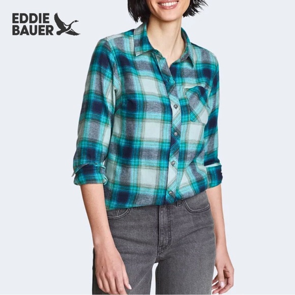 NWT Eddie Bauer Women’s Forest Flannel Shirt - Picture 1 of 14